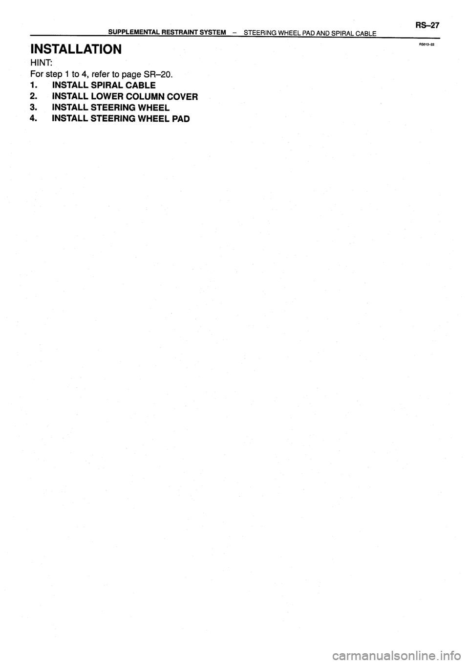 TOYOTA VERSO 1999  Repair Manual 