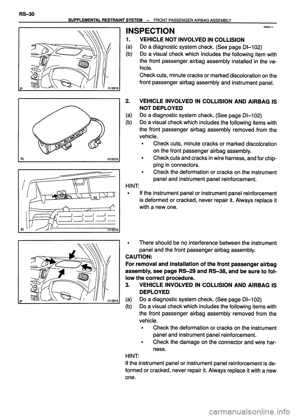 TOYOTA VERSO 1999  Repair Manual 