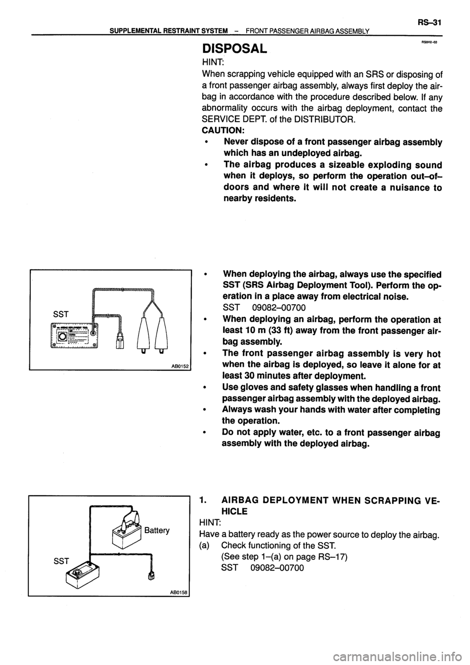 TOYOTA VERSO 1999  Repair Manual 