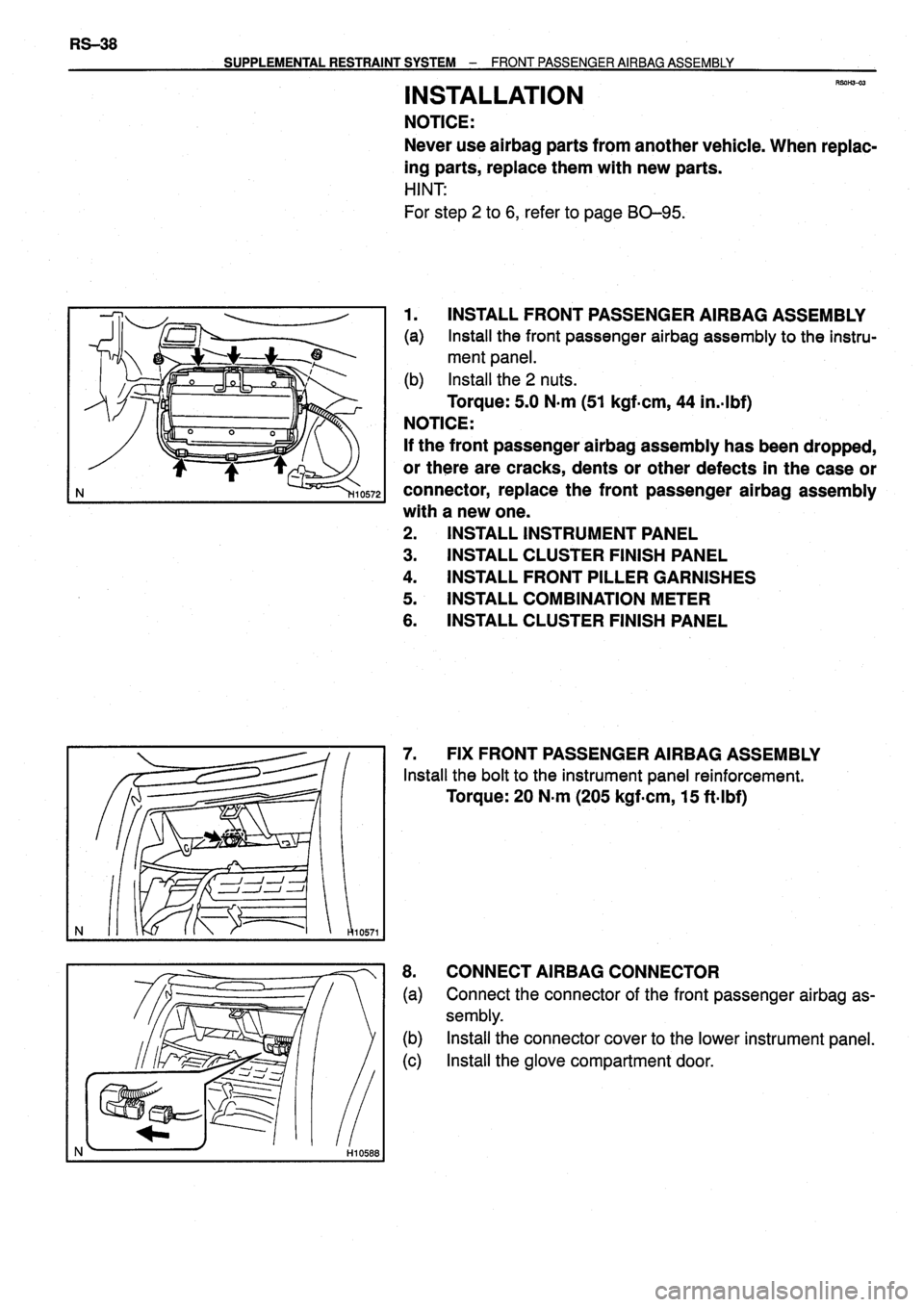 TOYOTA VERSO 1999  Repair Manual 