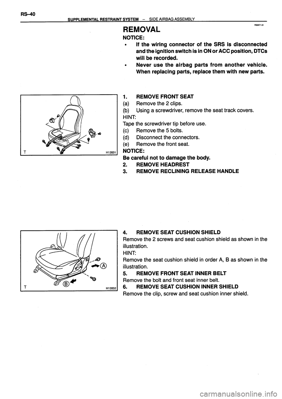 TOYOTA VERSO 1999  Repair Manual 