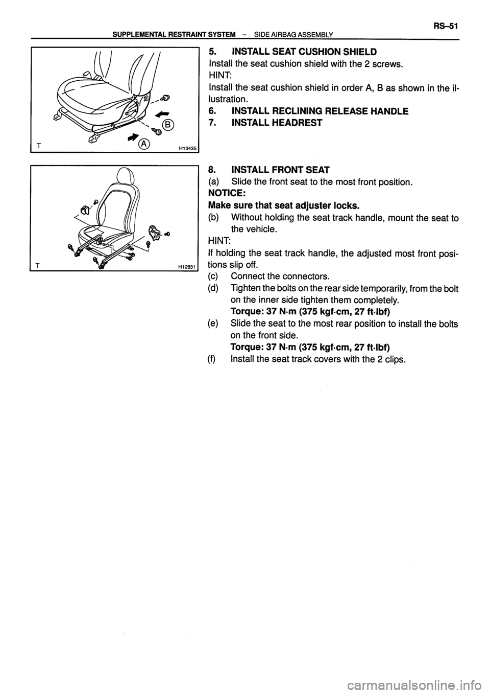 TOYOTA VERSO 1999  Repair Manual 