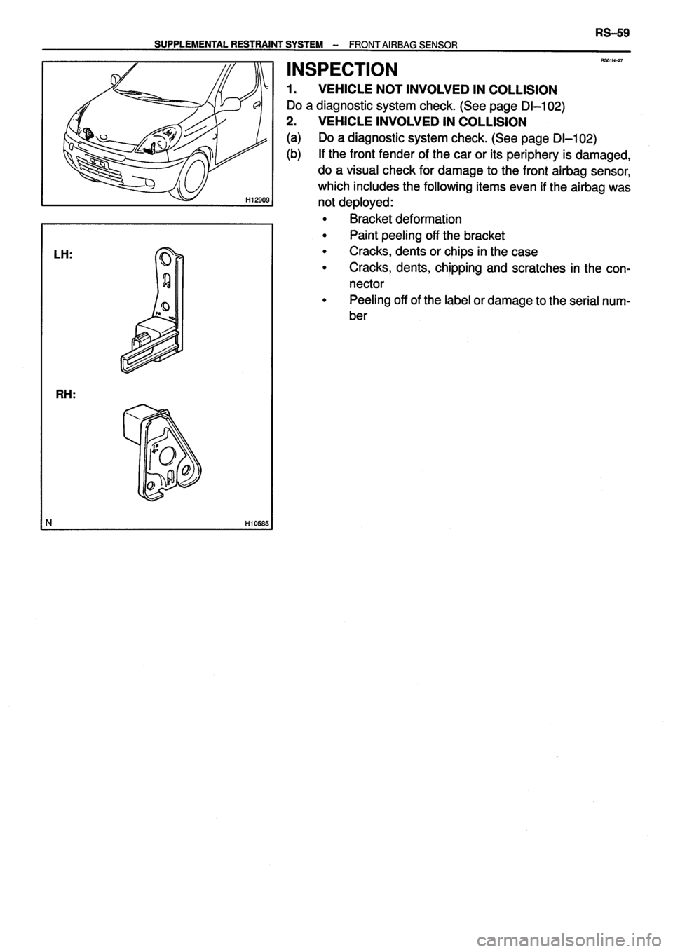 TOYOTA VERSO 1999  Repair Manual 