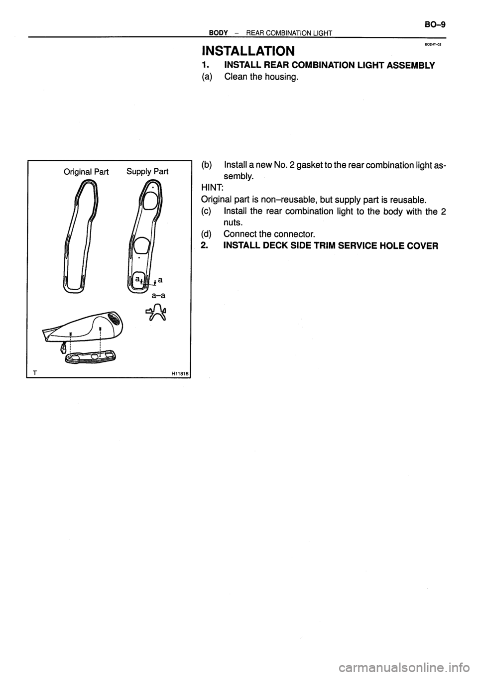 TOYOTA VERSO 1999  Repair Manual 