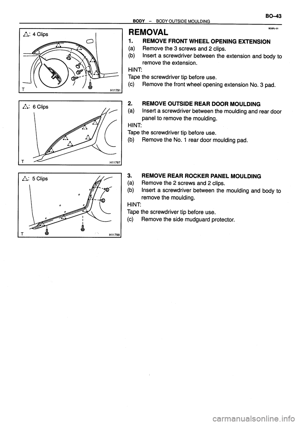 TOYOTA VERSO 1999  Repair Manual 