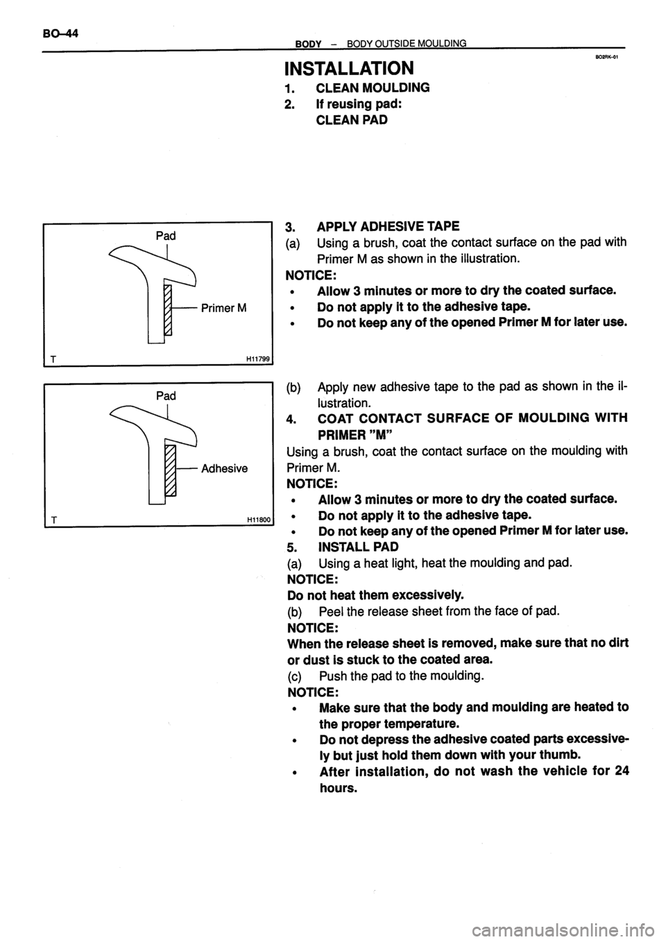 TOYOTA VERSO 1999  Repair Manual 