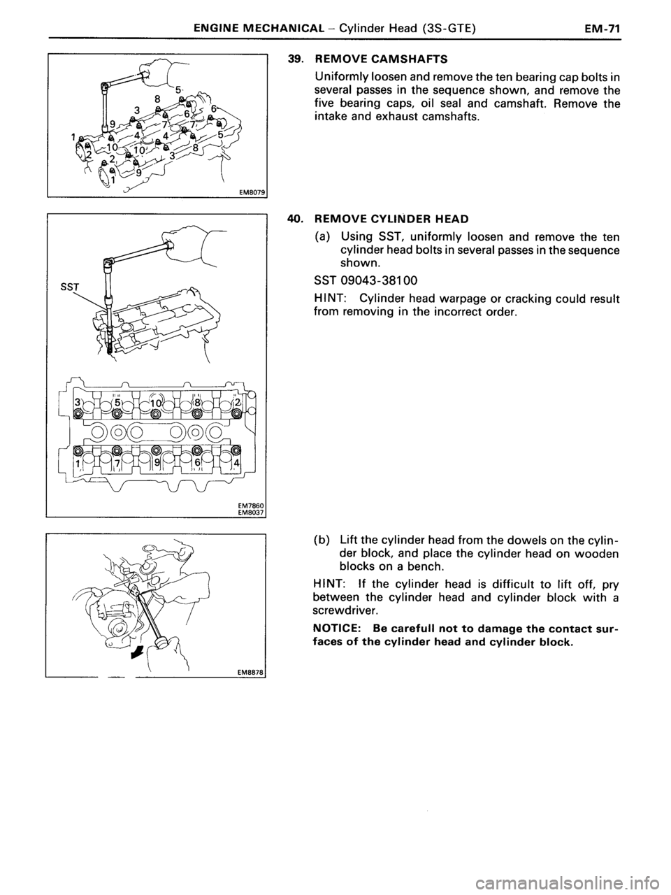 TOYOTA MR-2 1991  Factory Repair Manual 