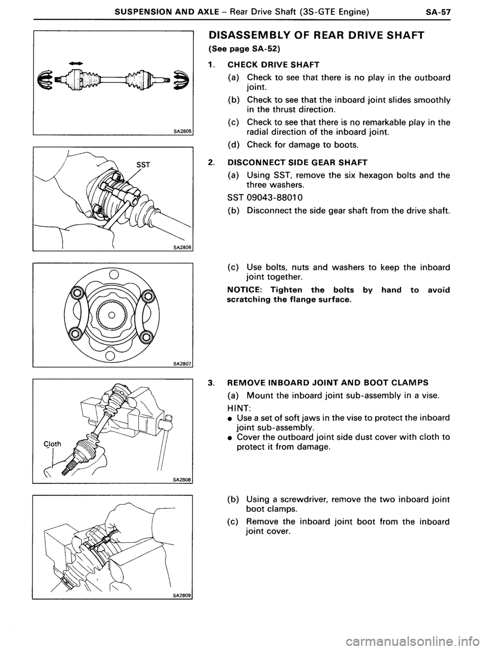 TOYOTA MR-2 1991  Factory Repair Manual 