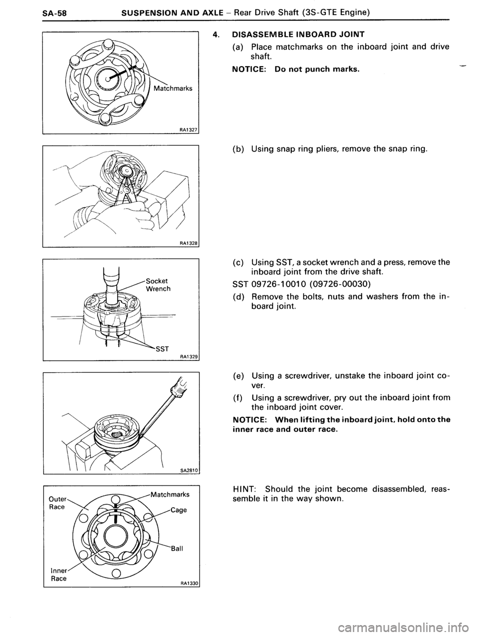TOYOTA MR-2 1991  Factory Repair Manual 