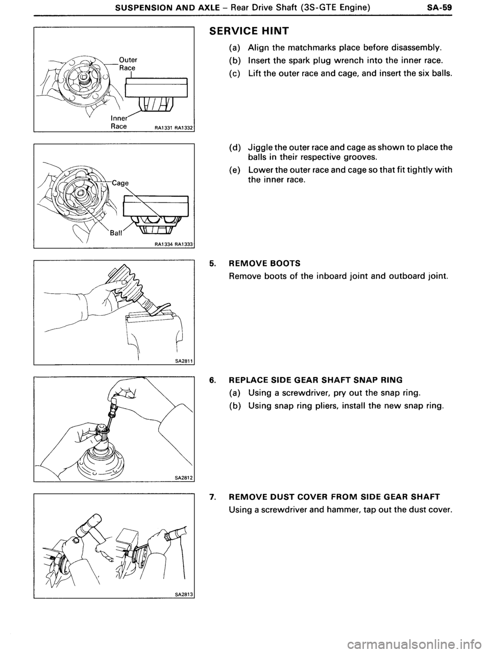 TOYOTA MR-2 1991  Factory Repair Manual 