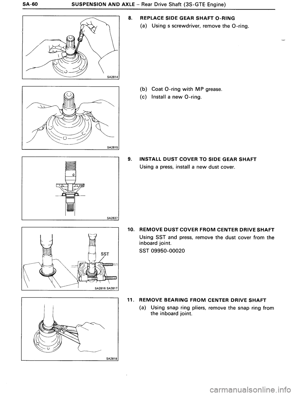 TOYOTA MR-2 1991  Factory Repair Manual 
