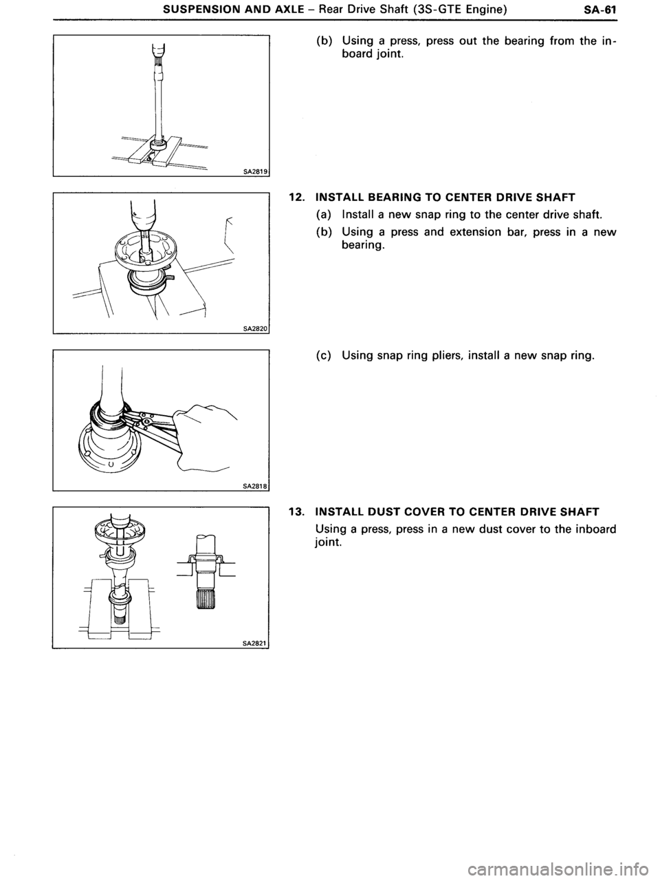 TOYOTA MR-2 1991  Factory Repair Manual 