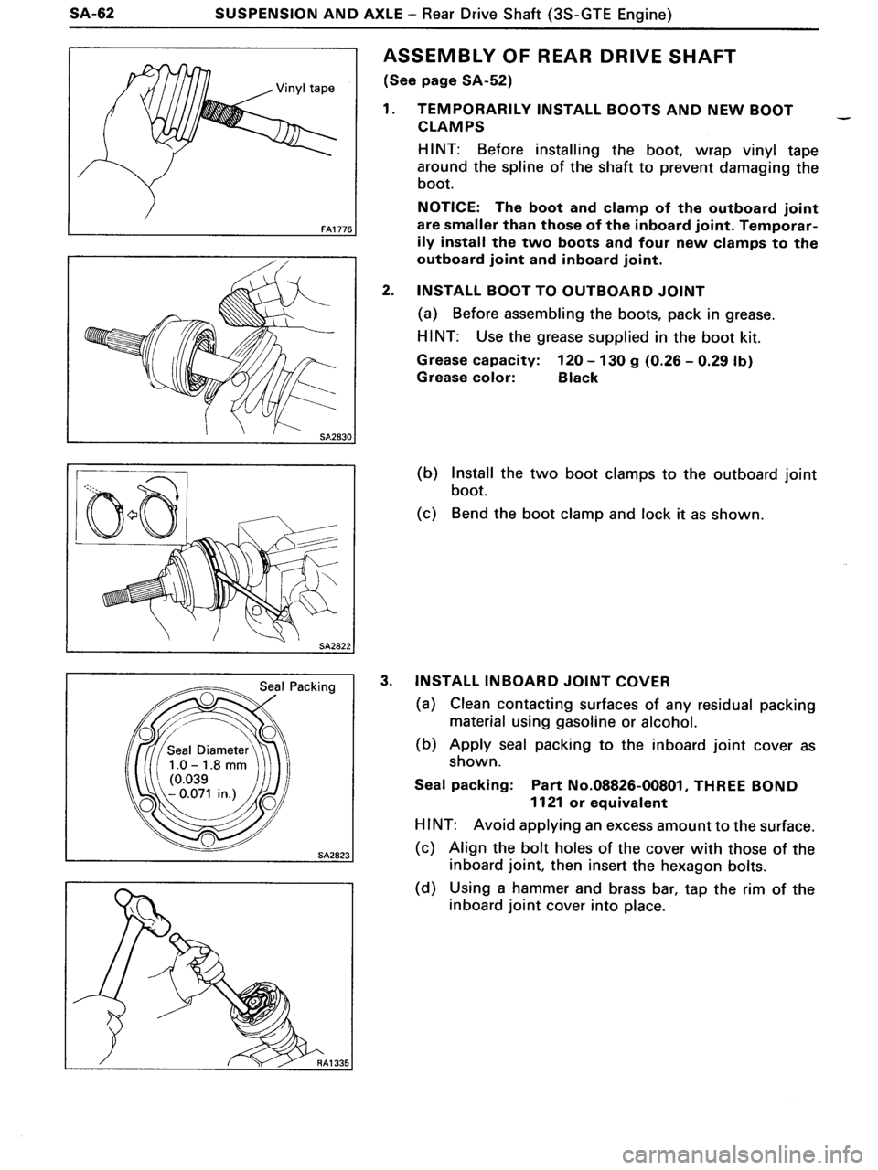 TOYOTA MR-2 1991  Factory Repair Manual 