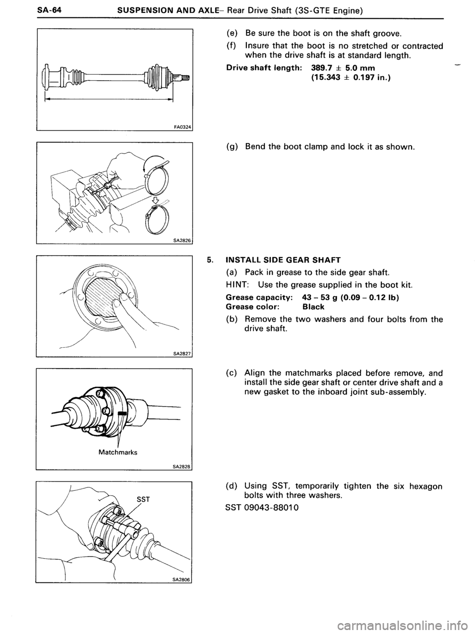 TOYOTA MR-2 1991  Factory Repair Manual 