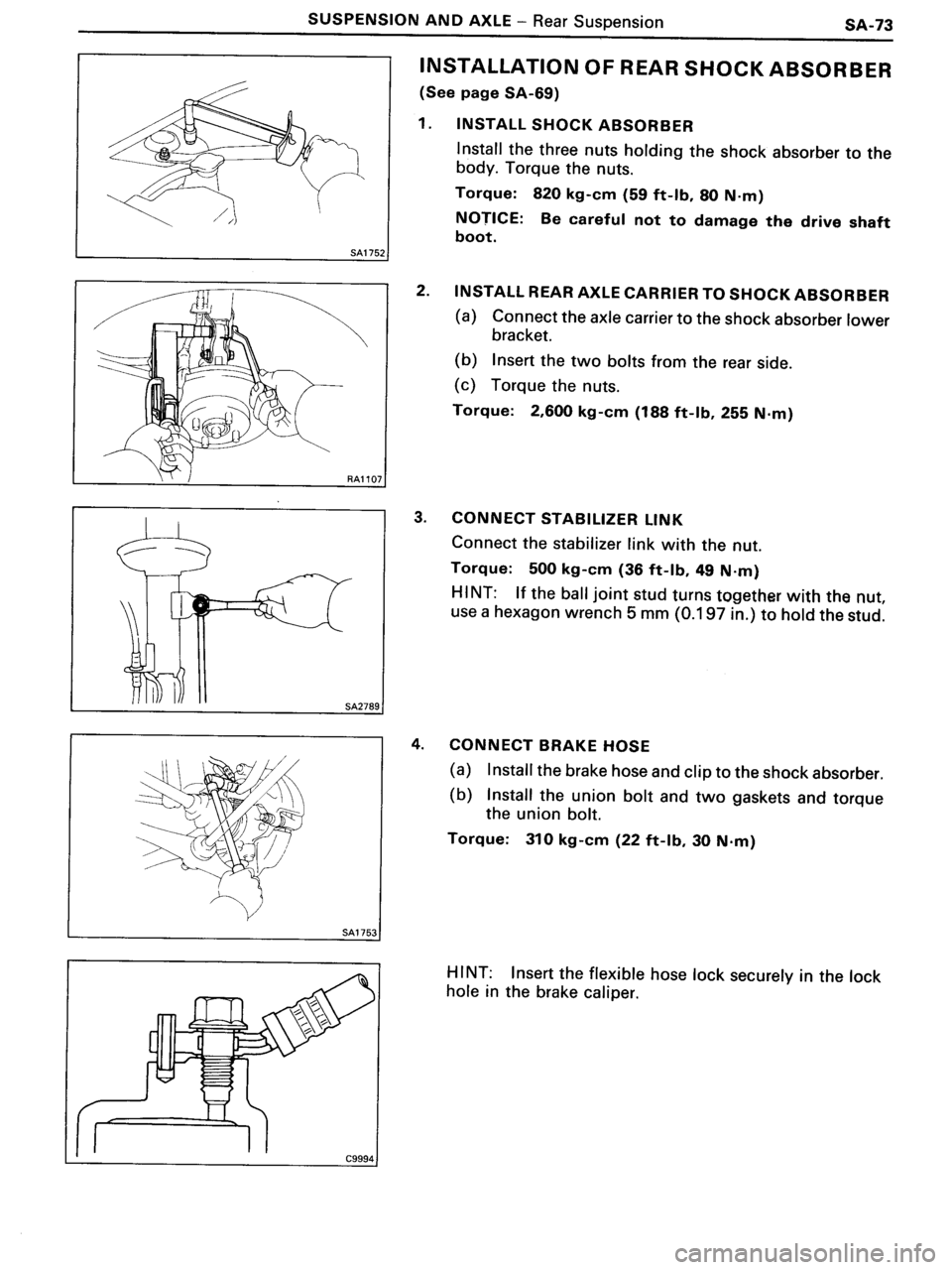 TOYOTA MR-2 1991  Factory Repair Manual 