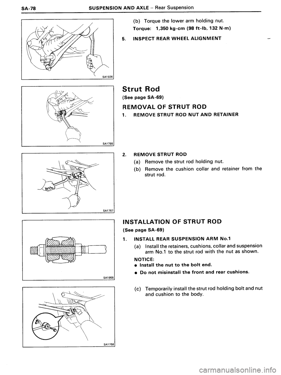 TOYOTA MR-2 1991  Factory Repair Manual 