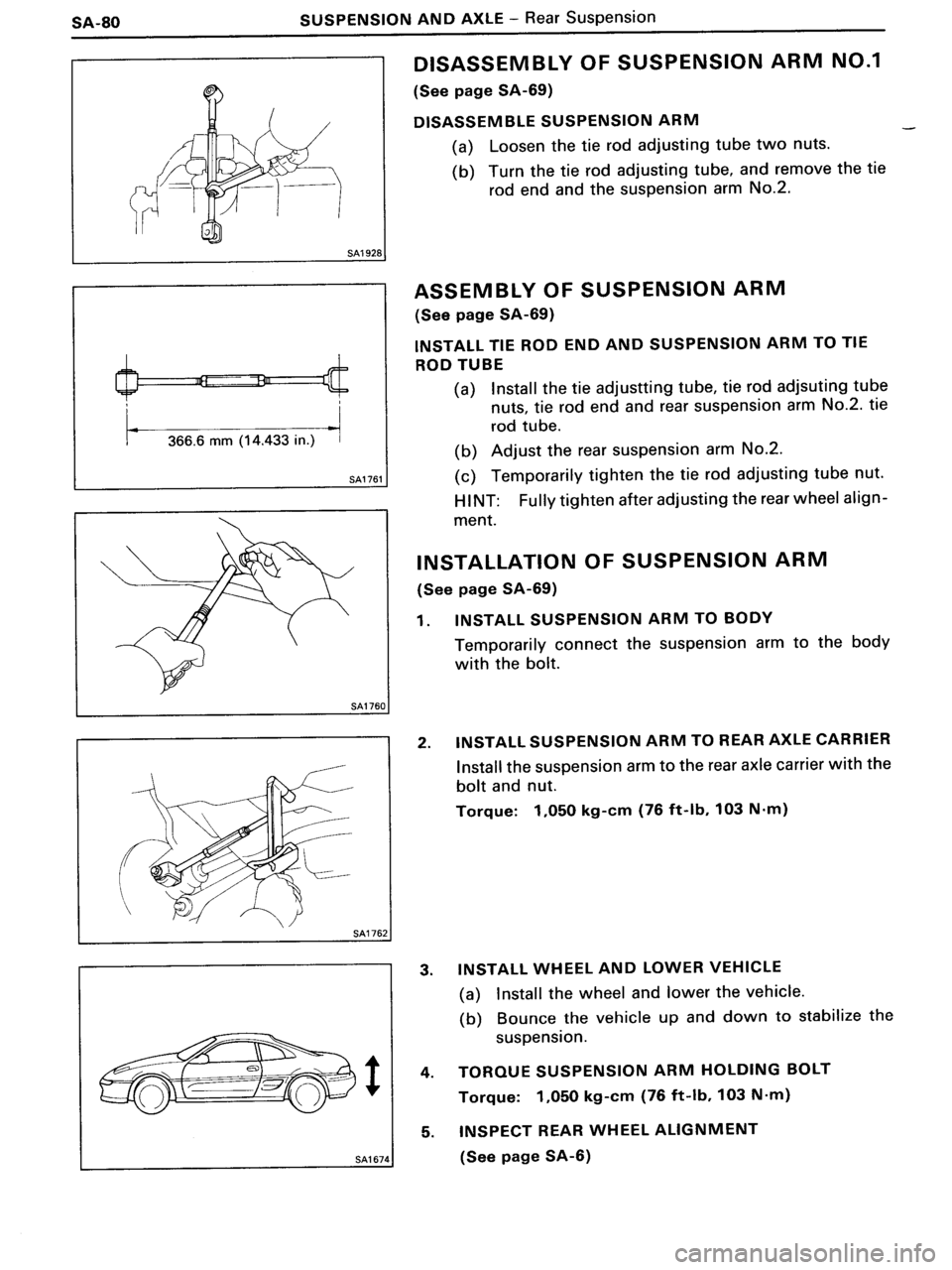 TOYOTA MR-2 1991  Factory Repair Manual 
