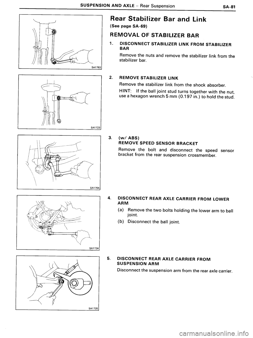 TOYOTA MR-2 1991  Factory Repair Manual 