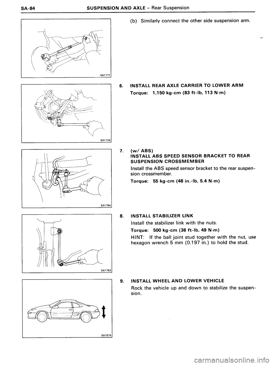 TOYOTA MR-2 1991  Factory Repair Manual 