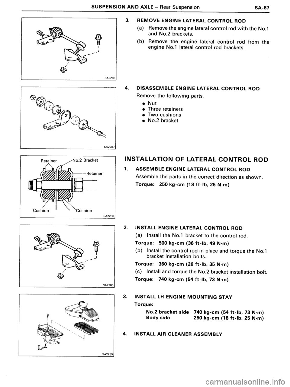 TOYOTA MR-2 1991  Factory Repair Manual 