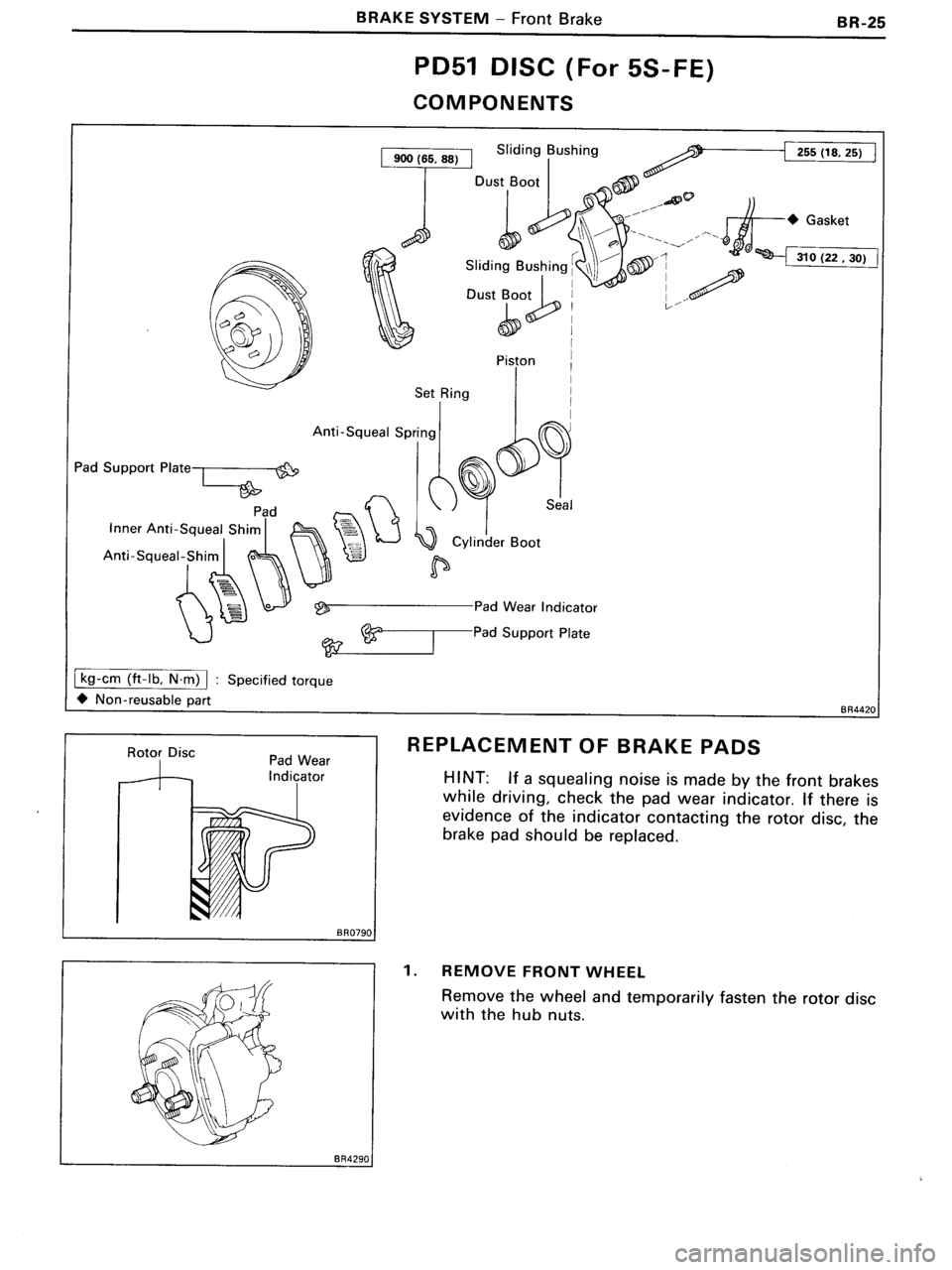 TOYOTA MR-2 1991  Factory Repair Manual 
