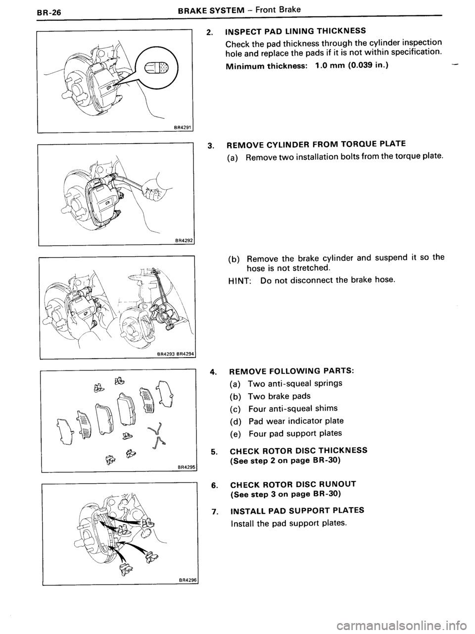 TOYOTA MR-2 1991  Factory Repair Manual 