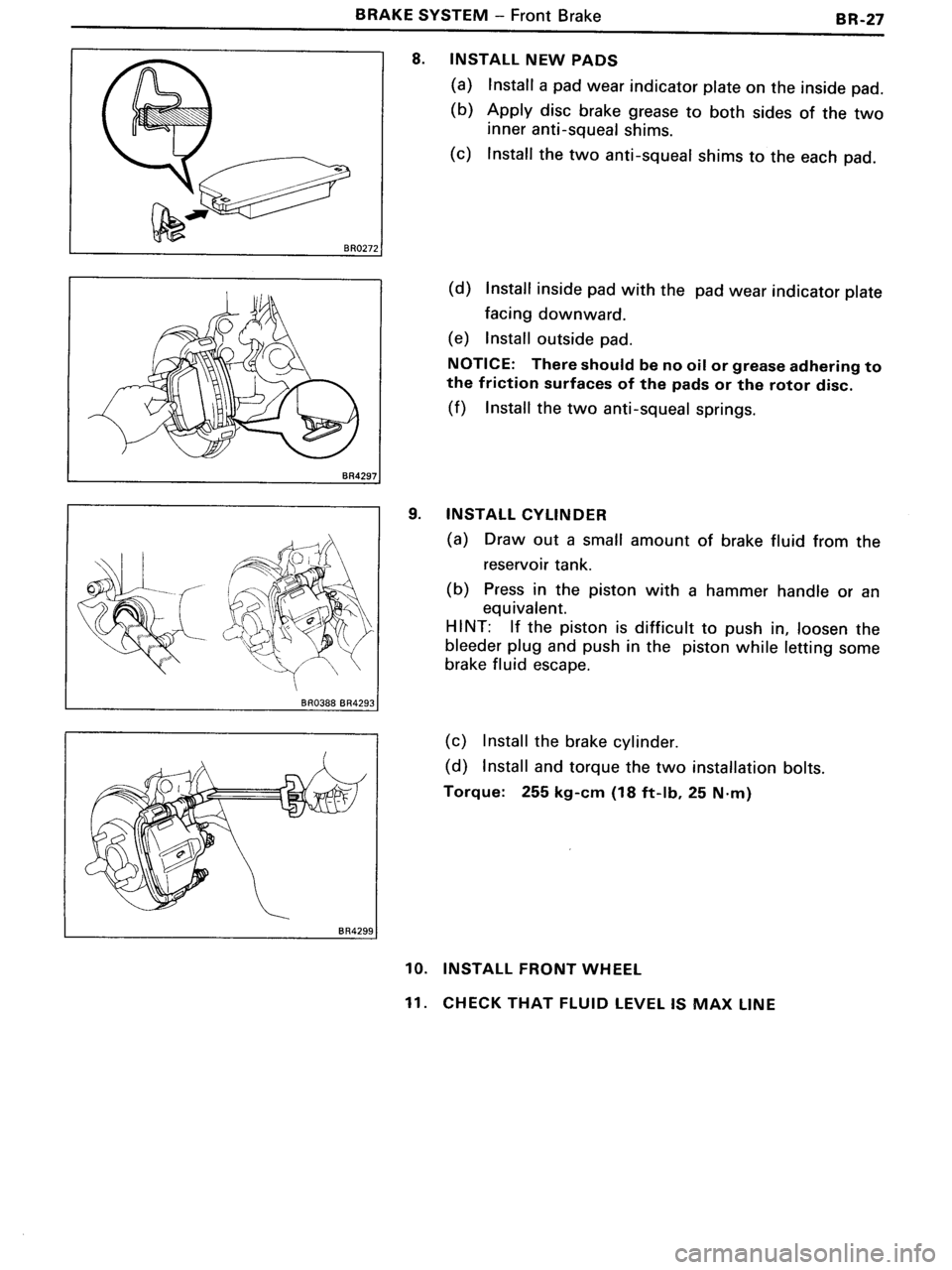 TOYOTA MR-2 1991  Factory Repair Manual 