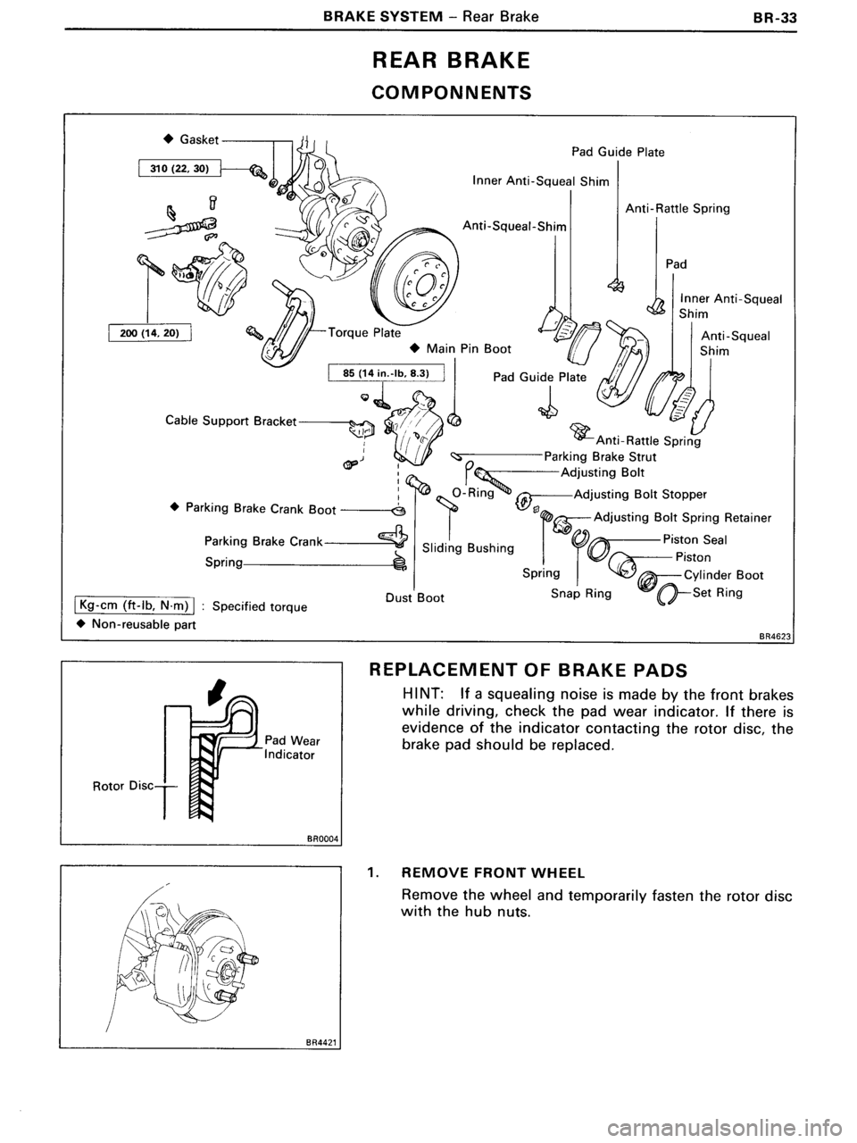 TOYOTA MR-2 1991  Factory Repair Manual 