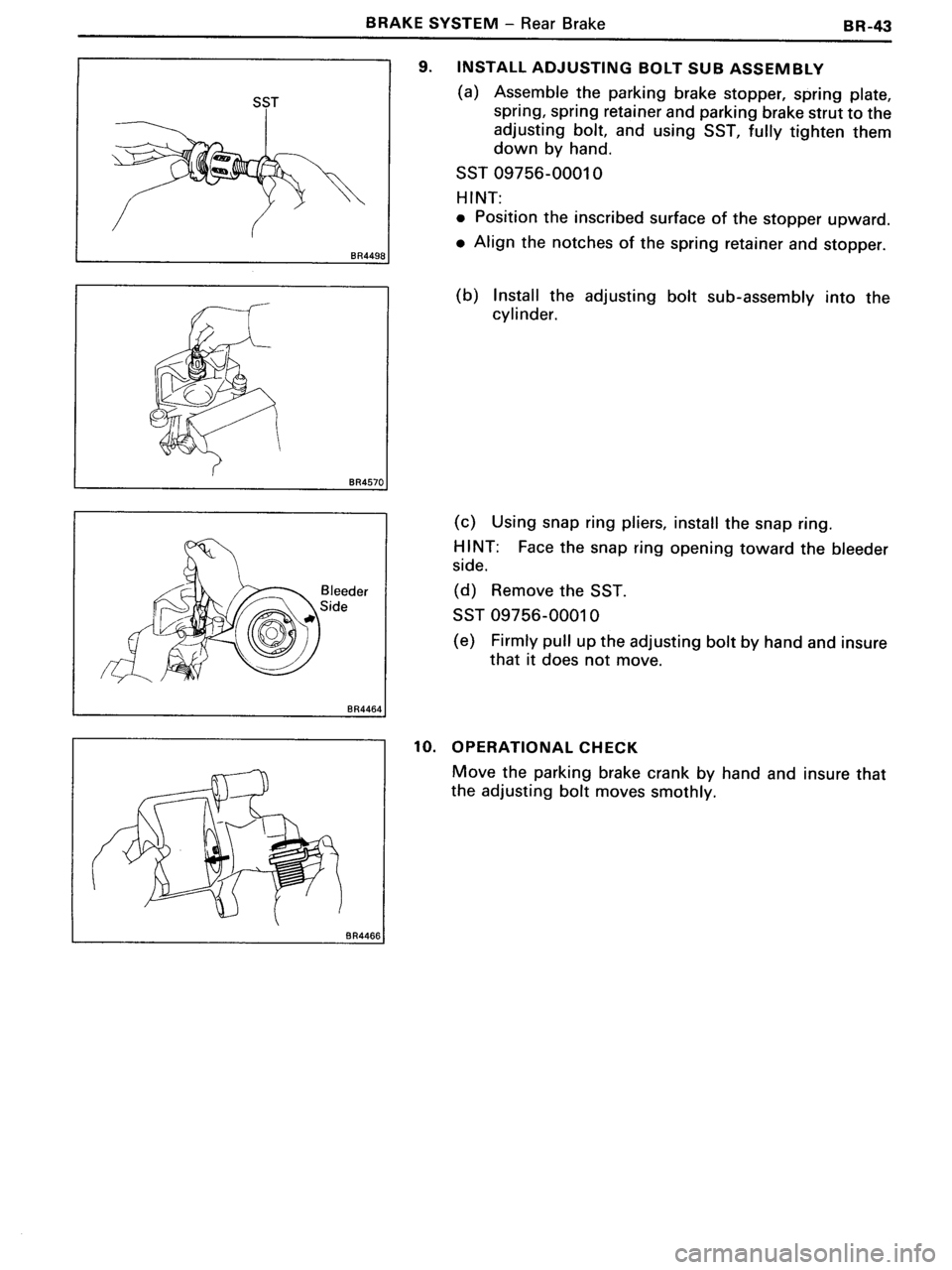 TOYOTA MR-2 1991  Factory Repair Manual 