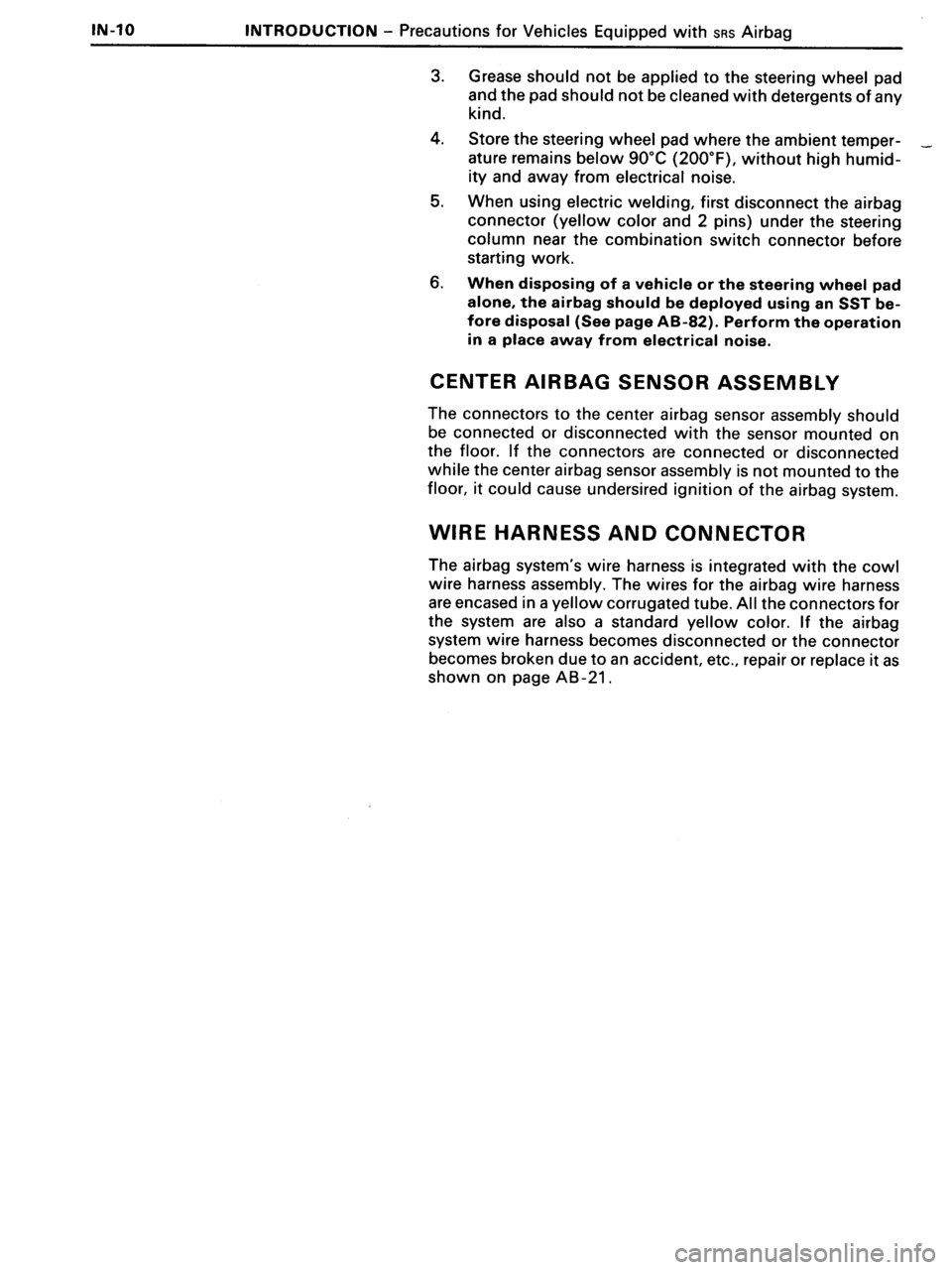 TOYOTA MR-2 1991  Factory Repair Manual 