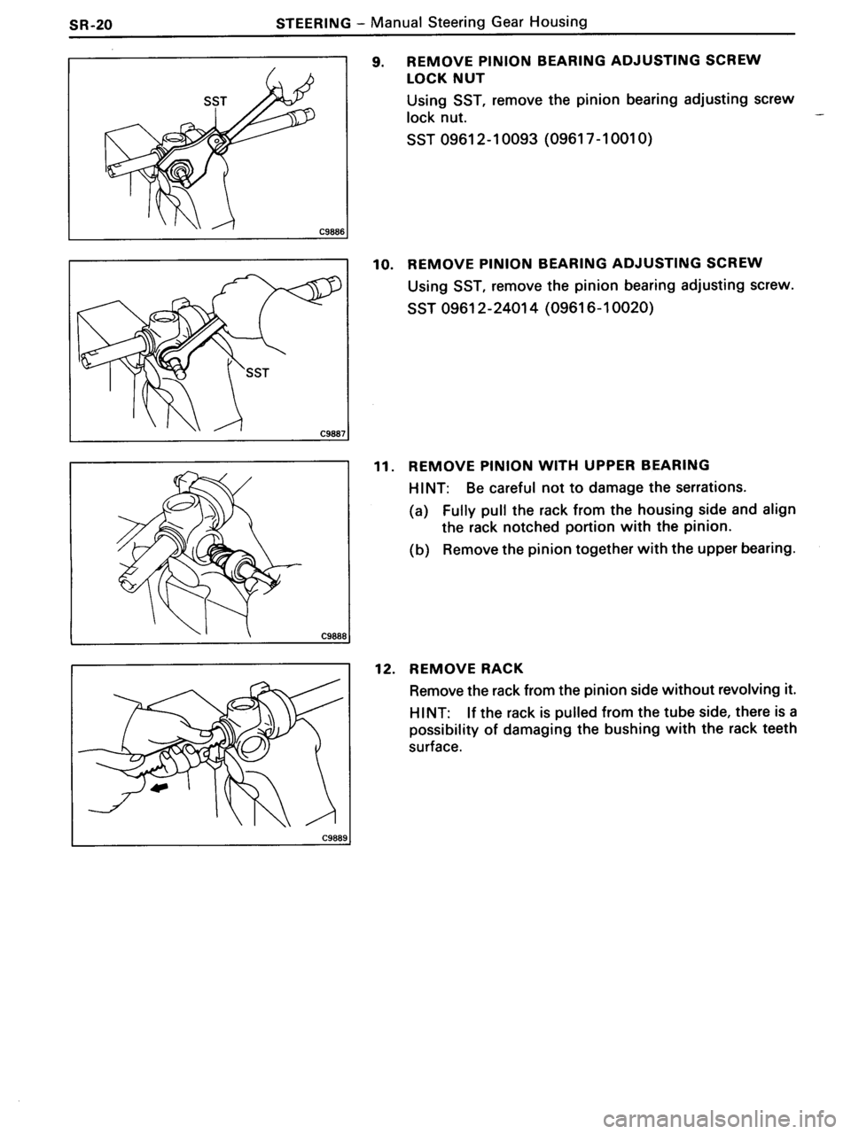 TOYOTA MR-2 1991  Factory Repair Manual 