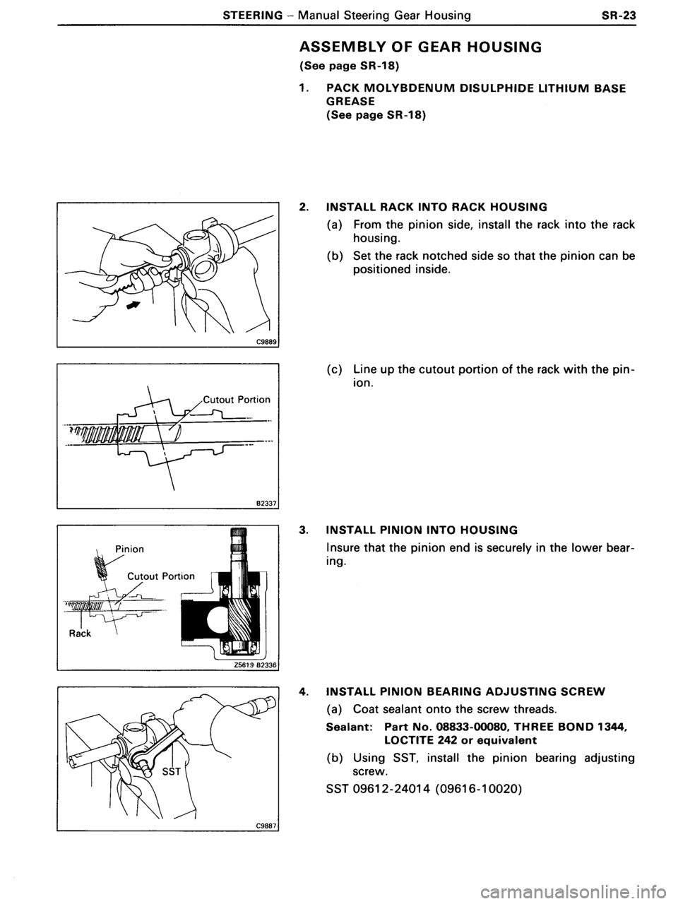 TOYOTA MR-2 1991  Factory Repair Manual 