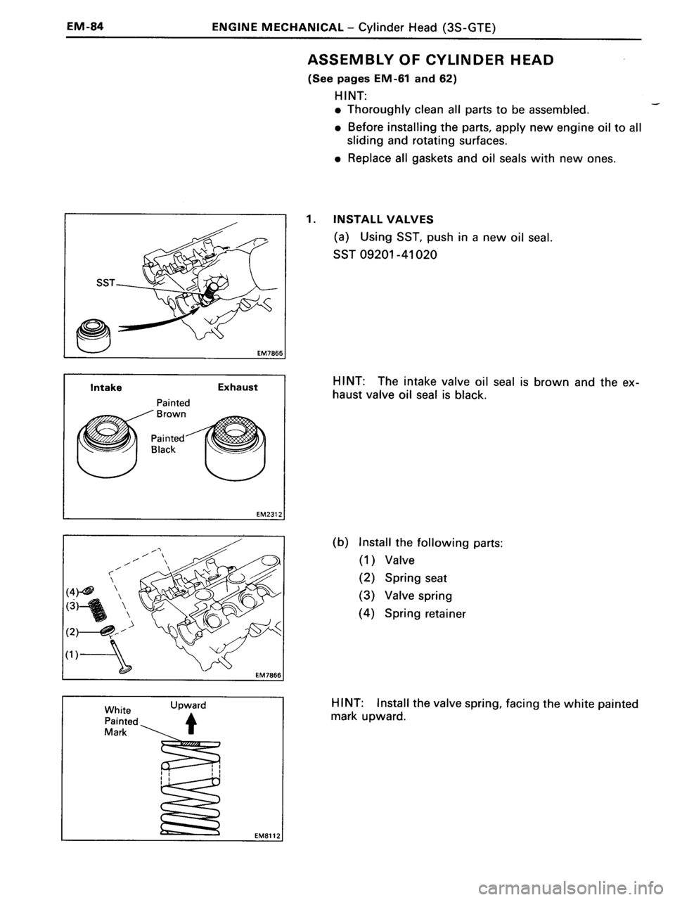 TOYOTA MR-2 1991  Factory Repair Manual 