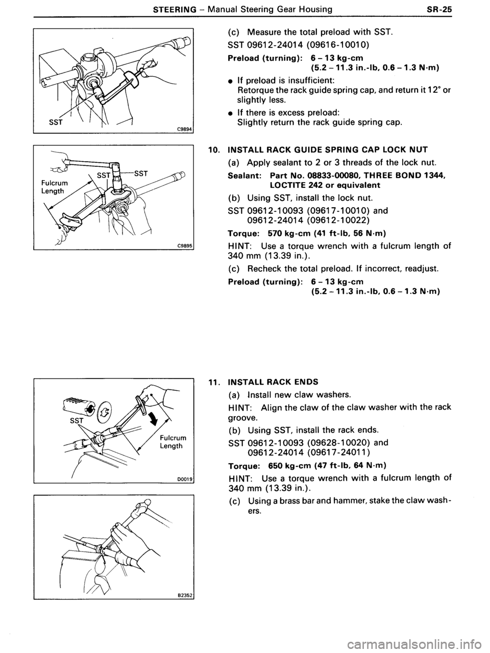 TOYOTA MR-2 1991  Factory Repair Manual 
