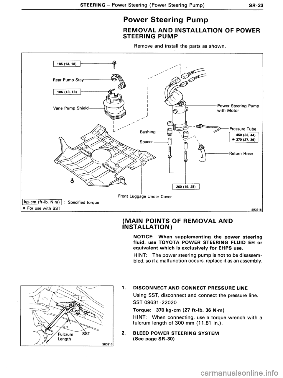TOYOTA MR-2 1991  Factory Repair Manual 