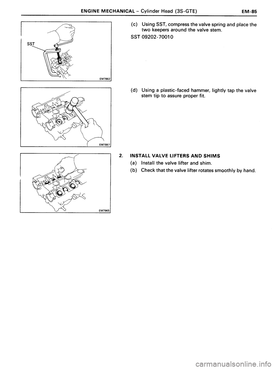 TOYOTA MR-2 1991  Factory Repair Manual 