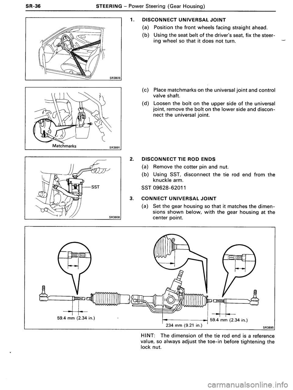 TOYOTA MR-2 1991  Factory Repair Manual 