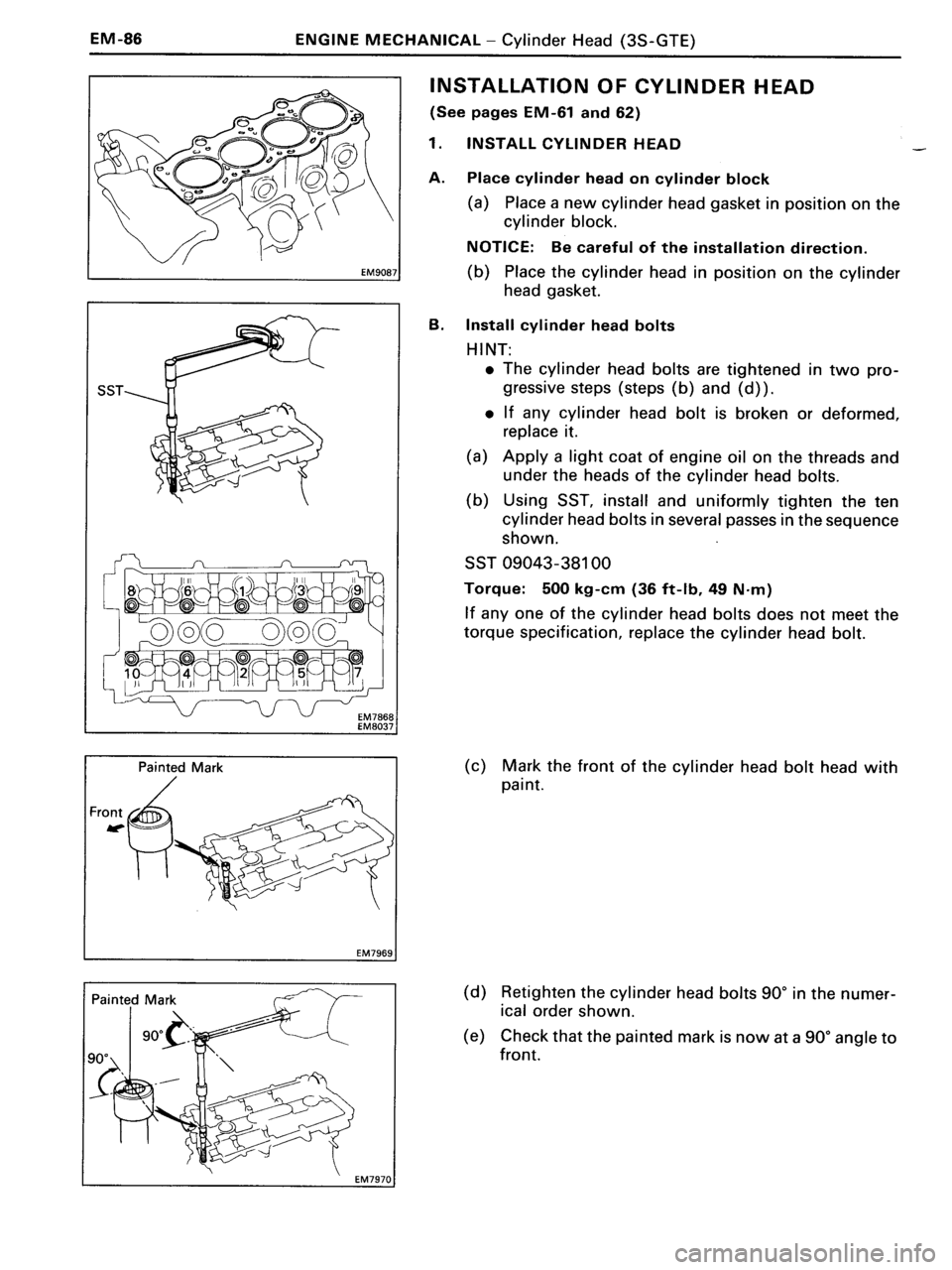 TOYOTA MR-2 1991  Factory Repair Manual 
