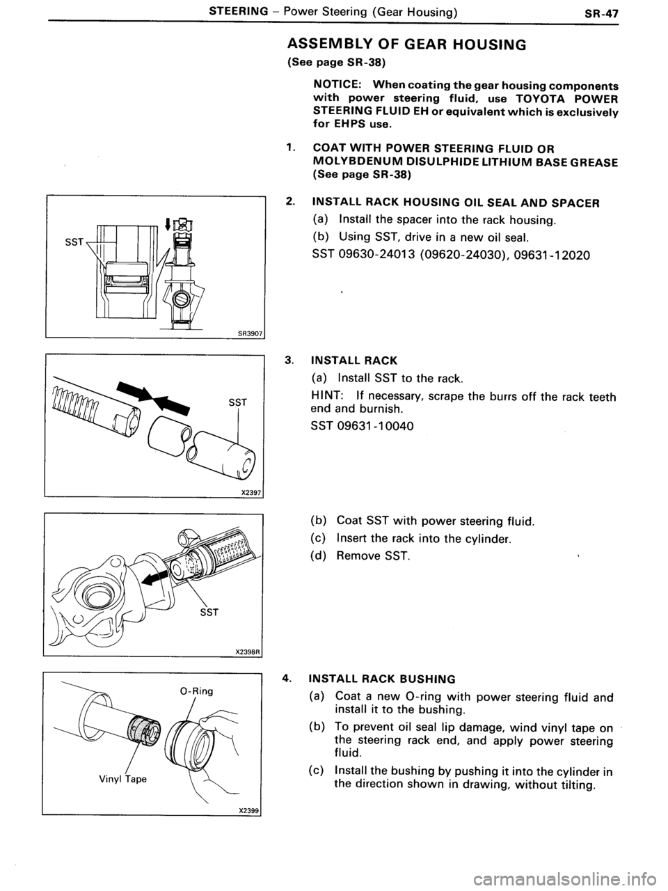 TOYOTA MR-2 1991  Factory Repair Manual 