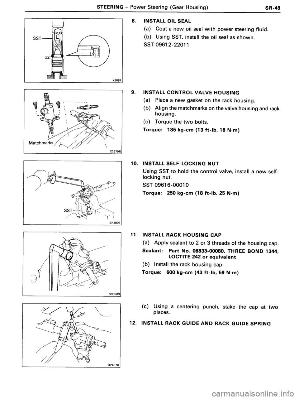 TOYOTA MR-2 1991  Factory Repair Manual 
