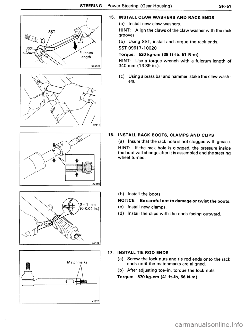 TOYOTA MR-2 1991  Factory Repair Manual 