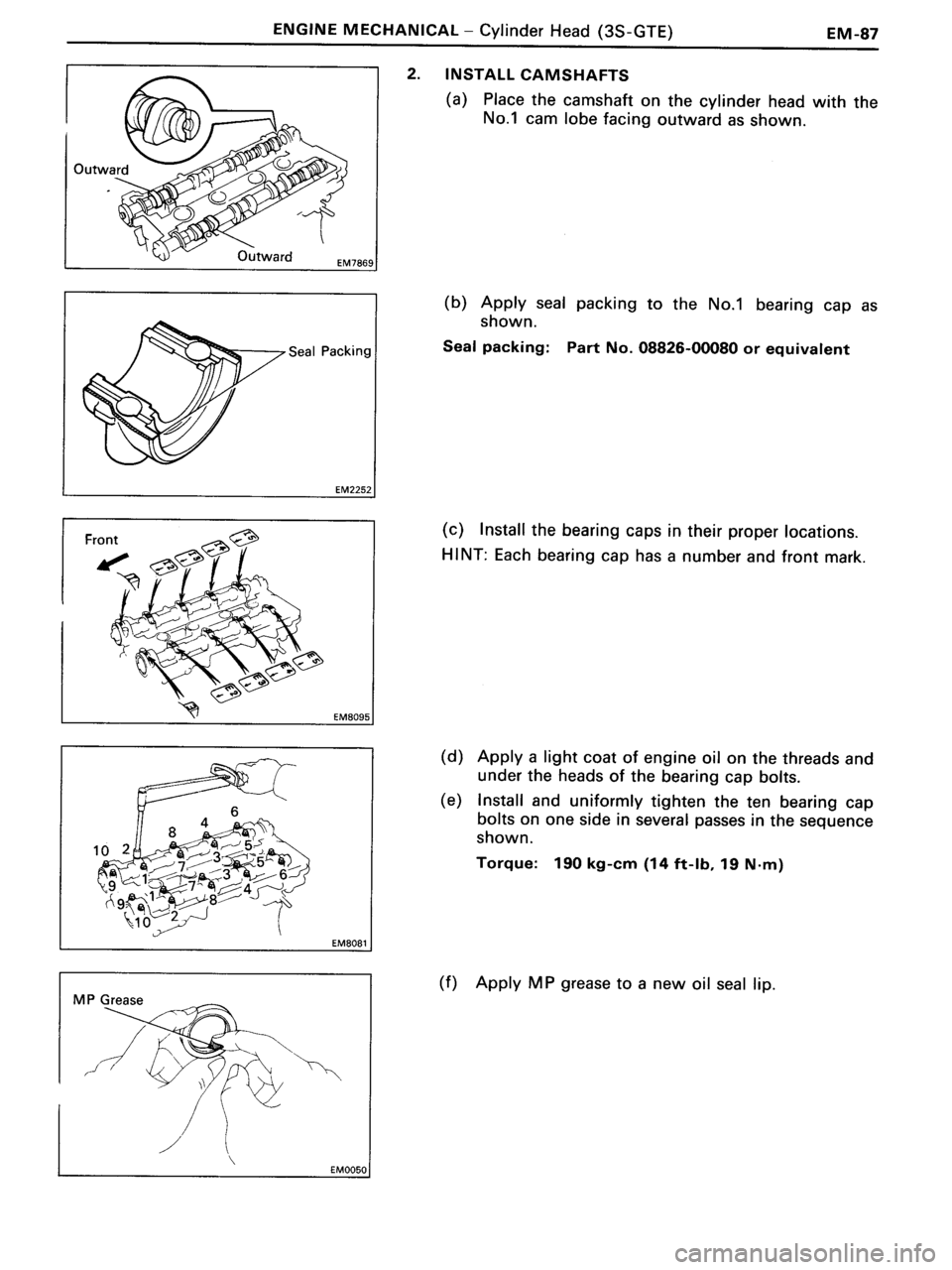 TOYOTA MR-2 1991  Factory Repair Manual 