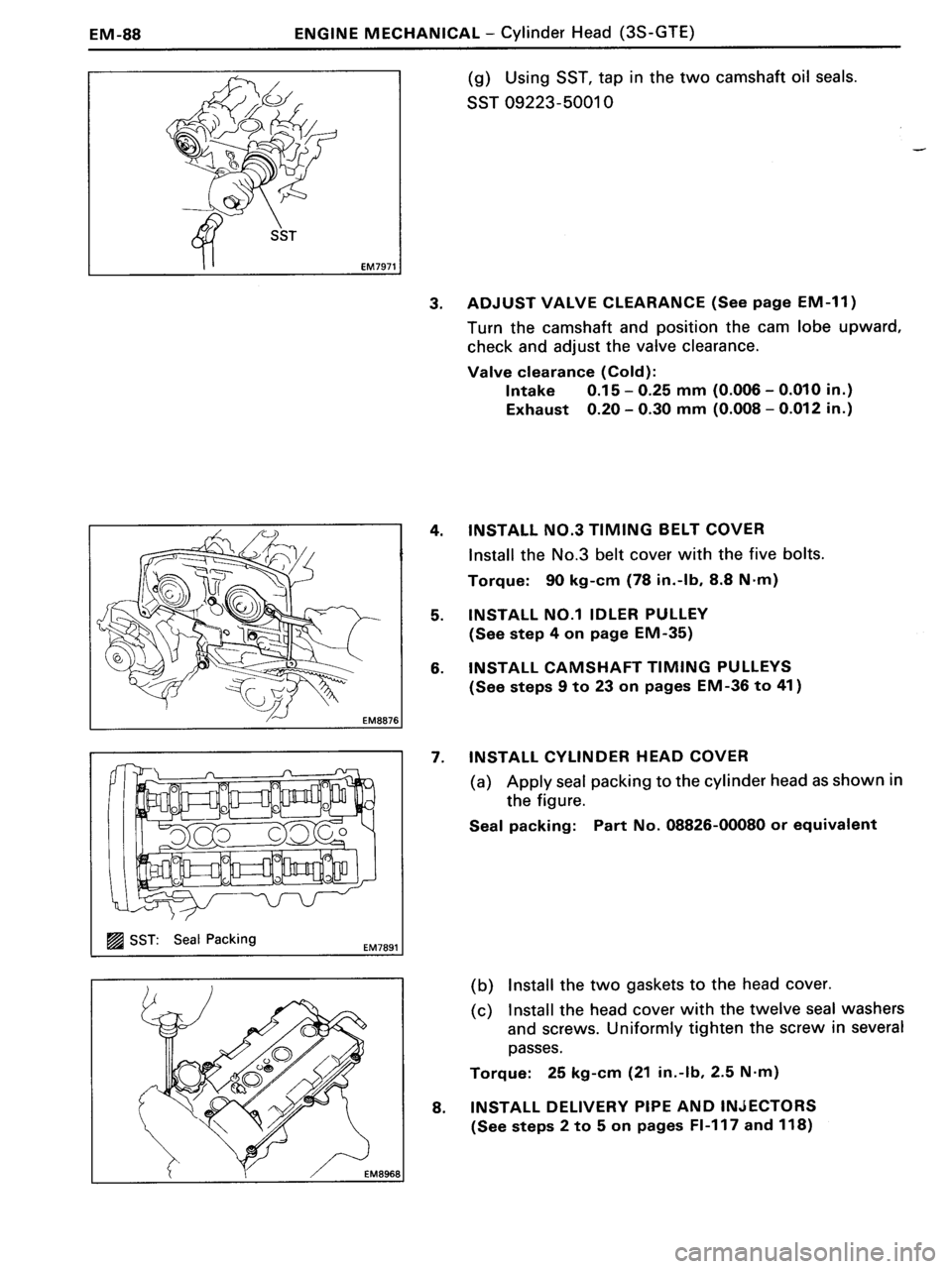 TOYOTA MR-2 1991  Factory Repair Manual 