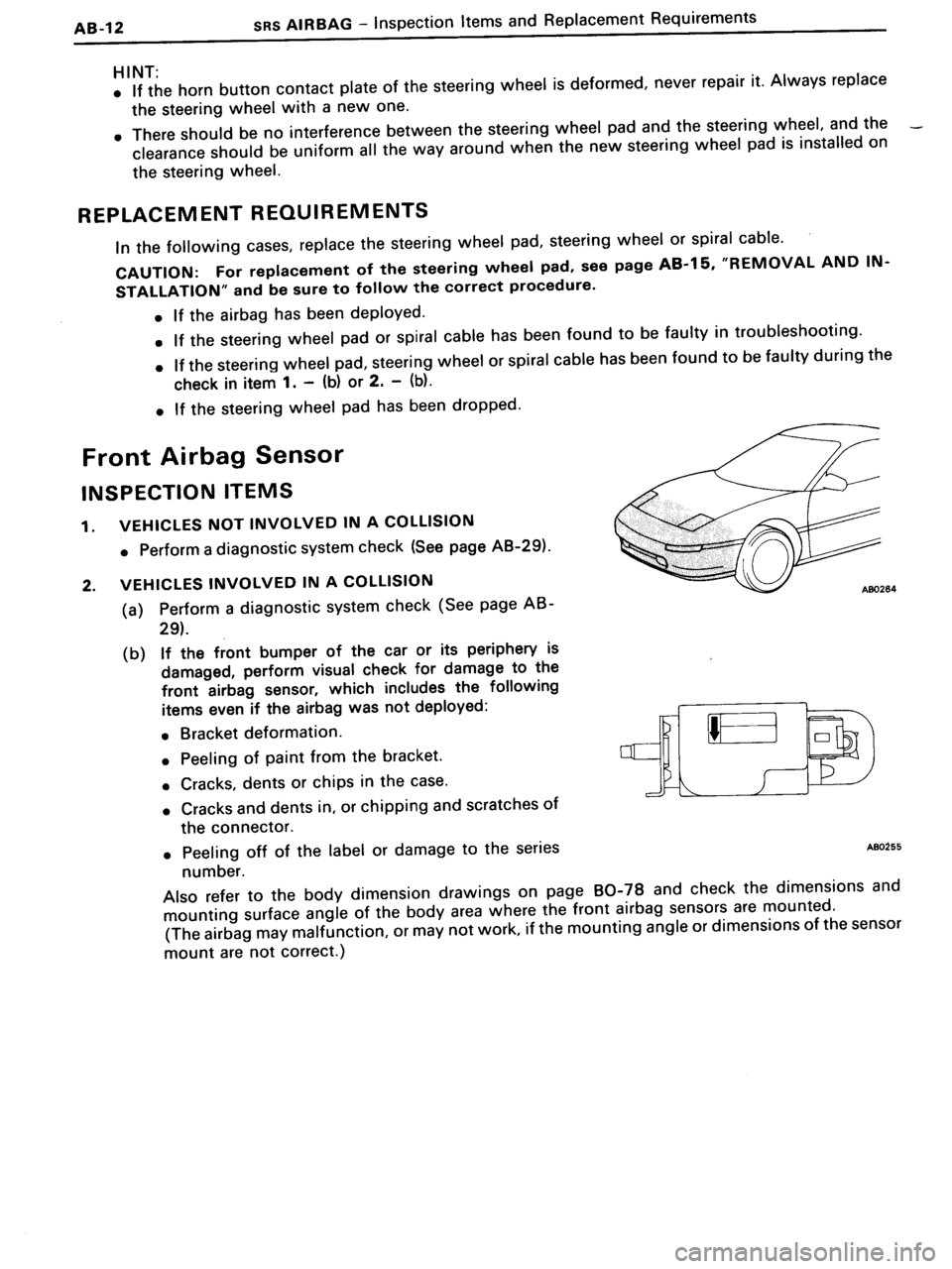TOYOTA MR-2 1991  Factory Repair Manual 