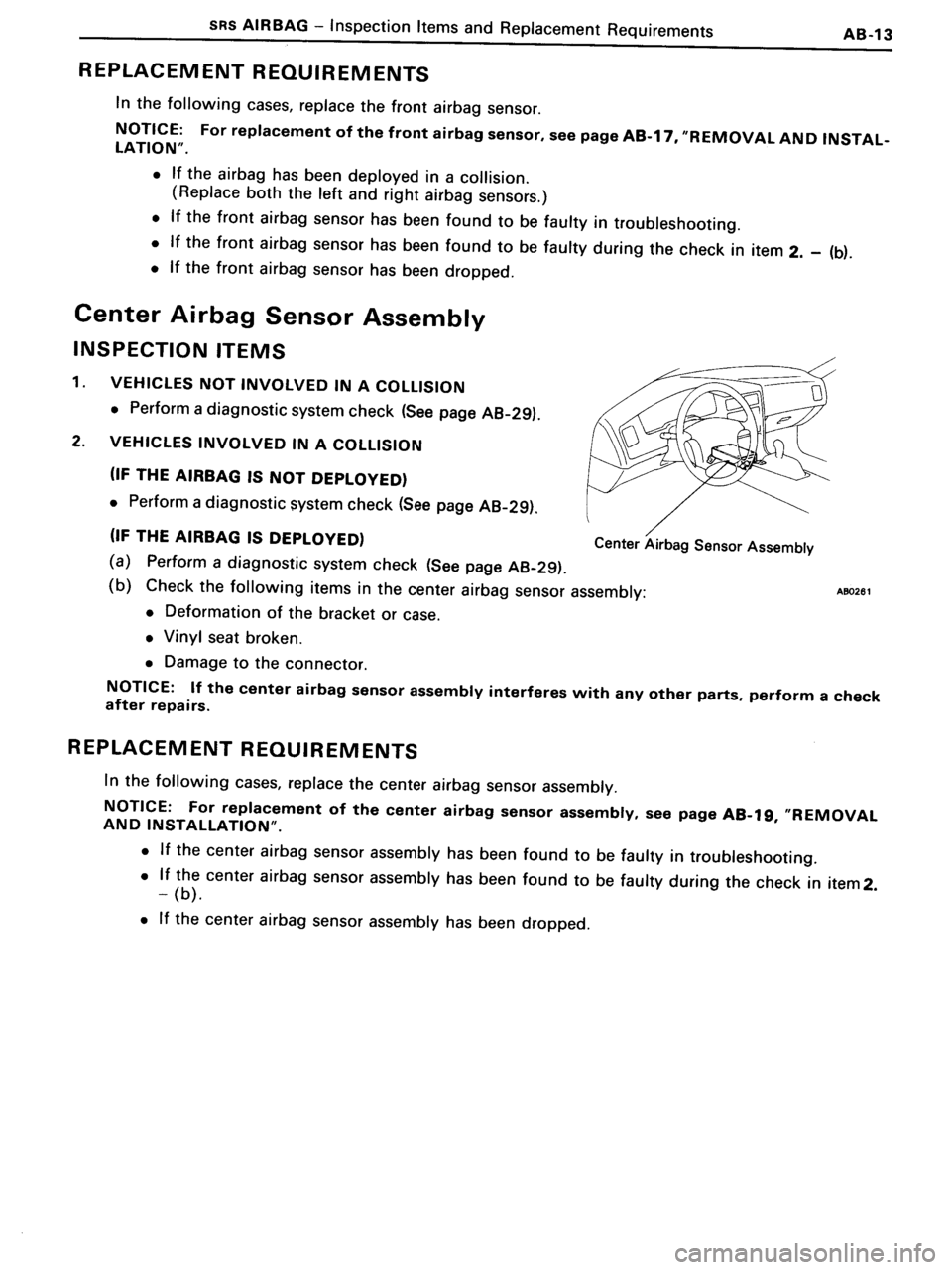 TOYOTA MR-2 1991  Factory Repair Manual 