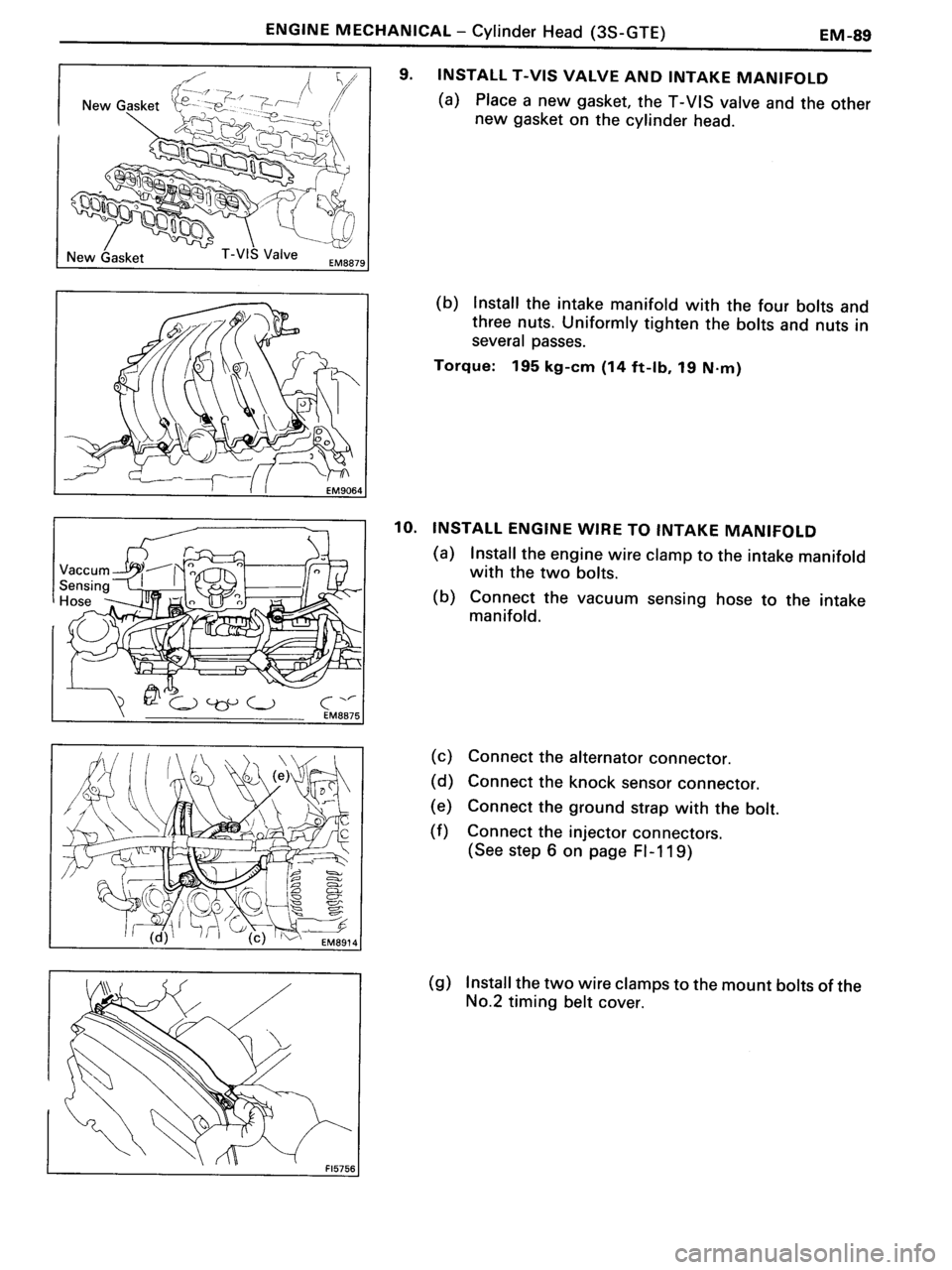 TOYOTA MR-2 1991  Factory Repair Manual 