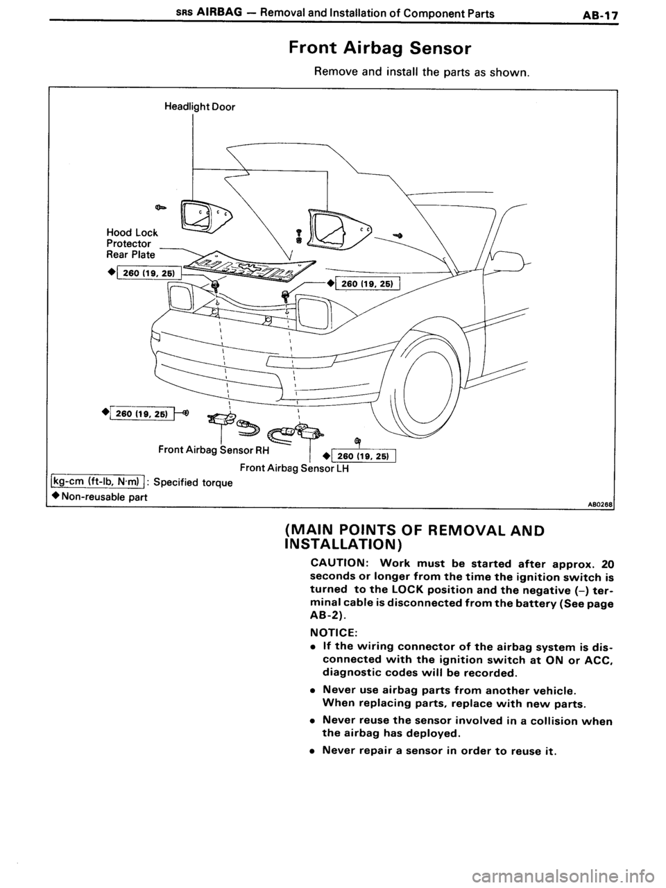 TOYOTA MR-2 1991  Factory Repair Manual 