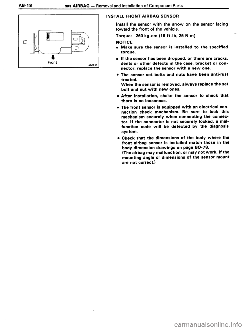 TOYOTA MR-2 1991  Factory Repair Manual 