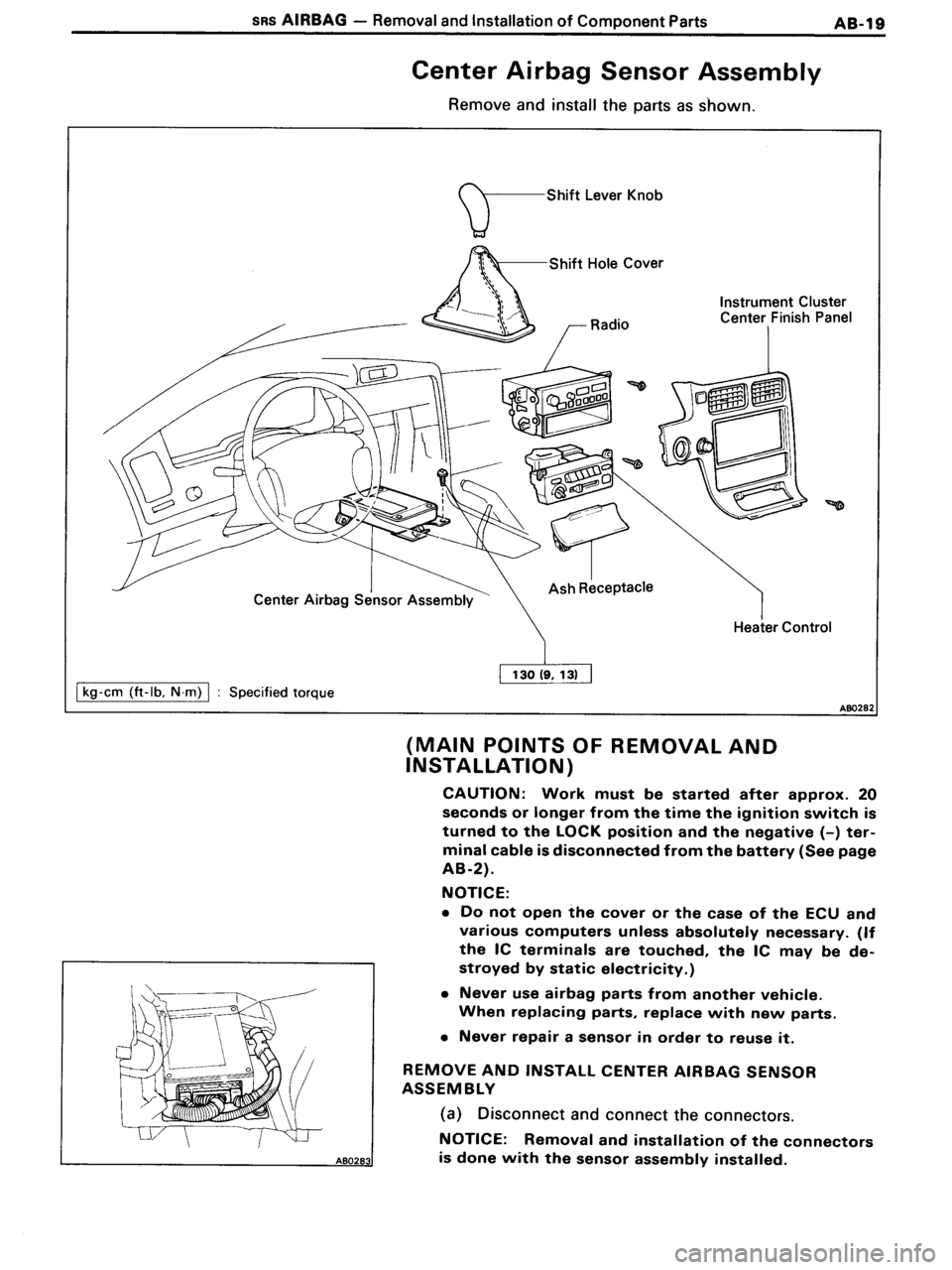 TOYOTA MR-2 1991  Factory Repair Manual 