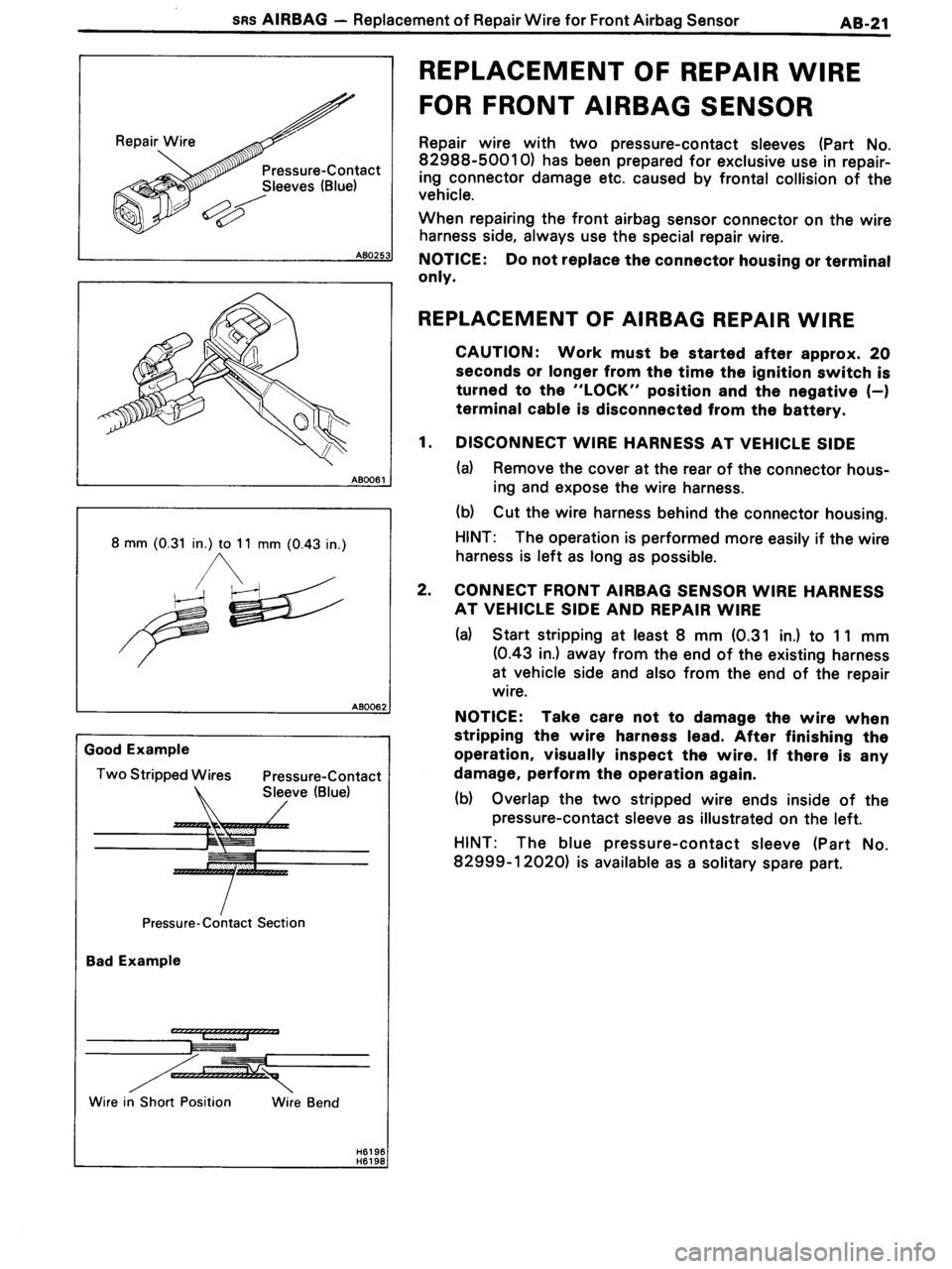 TOYOTA MR-2 1991  Factory Repair Manual 